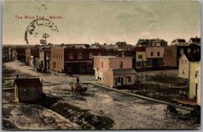 Postcard Melita Manitoba c1909 The West End Town View Shops by Frederick Watts
