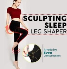 Sculpting Sleep Leg Shaper High Waist Tummy Control Butt Lifter Leggings Pants