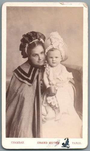 Cdv 1870 nourrice bébé - cdv,
