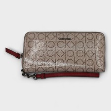 Calvin Klein Key Item Saffiano Continental Zip Around Wallet with Wristlet Strap