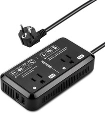 European Travel Plug Adapter 220V to 110V Voltage Converter US to Europe 2000W E