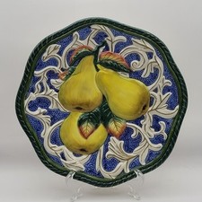 Vintage Fitz & Floyd Yellow Pear Canape Plate Florentine Baroque Scrolls 9"