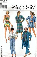 🧵👗✂ 7380 PATRON SIMPLICITY VINTAGE PANTALON SHORT LIQUETTE BRASSIERE 38 AU 44