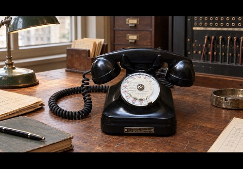 Téléphone ancien cadran - ancien, à