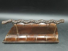 Antique Carved & Varnished Wood & Iron Pipe Doors for 10 Pipes