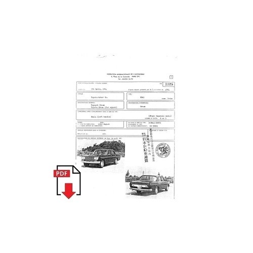 1964 toyota crown - rs41, fiche