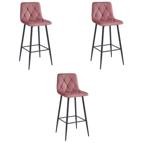 Tabouret nado velours rose - tabouret,