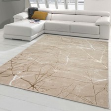 Tapis Design couloir salon chambre à coucher Branches d´Arbre beige