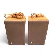 Vintage Infinity 1500 2 Way Shelf Stand Up Speakers 8” Subwoofer Wooden TESTED