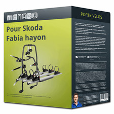 Porte-vélo Menabo Stand Up 3 pour Skoda Fabia hayon 12.1999-03.2007 3 vélos TOP