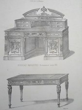 Minister's Office Flat Office GUILMARD ENGRAVING the MIDART 19th Century Furniture Wardrobe