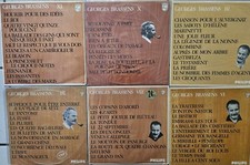 Georges BRASSENS RARE LOT de 6 DISQUES 33 T  CHIFFRES ROMAINS