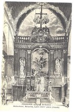Old postcard 35 - FOUGERES (Ille et Vilaine) - Church of Saint-Sulpice - Master Altar