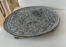 dessous de plat Porte Plante En fonte Sur Roulette Déco vintage ancien Shabby