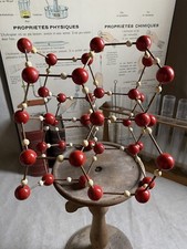 Ancient Chemistry Scientific Deco H2O Cabinet of Curiosities Molecule Model.