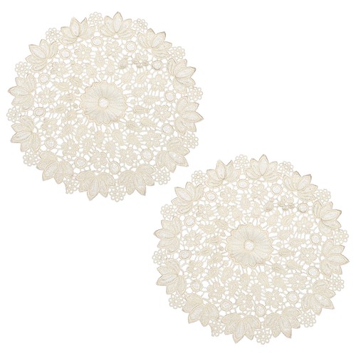 Napperons ronds dentelle - dentelle, 11"