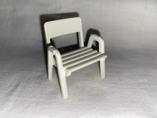 Playmobil white garden armchair vintage terrace house pool