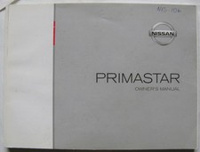 NISSAN PRIMASTAR Car Owners Handbook Nov 2006 #OM7E-OX83E0E #X83-U