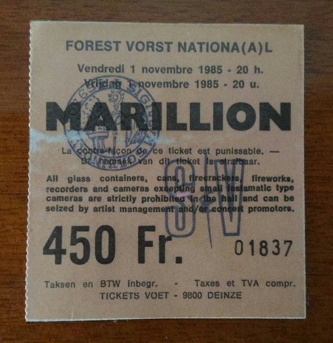 Ticket billet used - ticket,