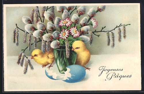 Poussin pâques vase - de,