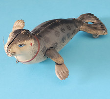 ANTIQUE MECHANICAL TOY CANVAS LITHOGRAPH "THE SEAL" LEHMANN -GERMANY 1899-1935