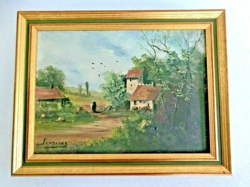Peinture ancienne sur toile - peinture,