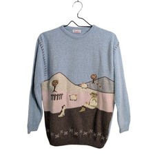 Brummel Women Wool Angora Blend Jumper Sweater Made In Italy Landscape Scene 14