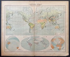 Planisphère physique (Vents