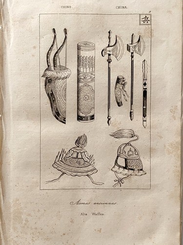 Lithographie chine armes - lithographie, "