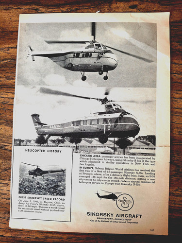 Chicago helicopter airways - airways, ad