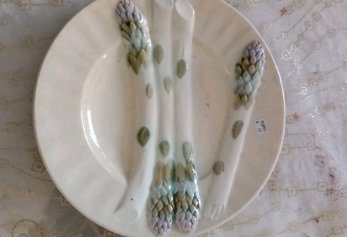 Ancienne assiette asperges - ancienne,