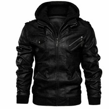 Veste En Cuir Noir Pour Homme