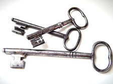 Lot of 3 antique keys 18-19th century, collection, decoration, lock, key, antique key 