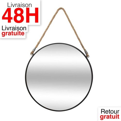 Miroir rond suspendre - miroir, à