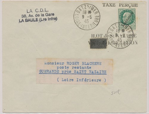 1945 lettre ilot - lettre,