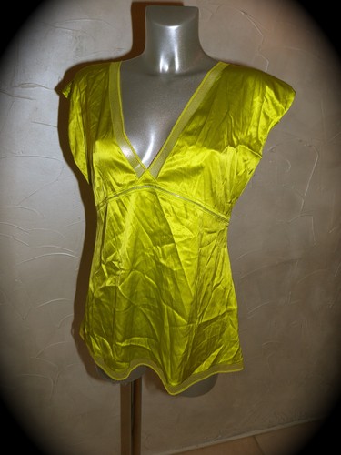 Nuisette satin soie vert - en,