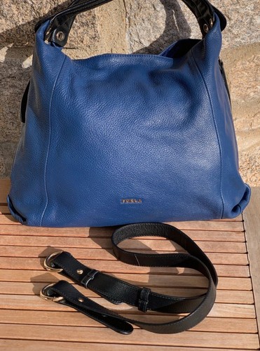 Sac furla cuir bleu - furla,