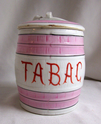 Pot tabac ancien - tabac, porcelaine