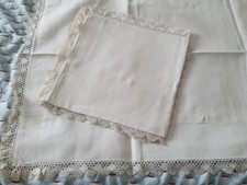 Paire de taies en fil de lin