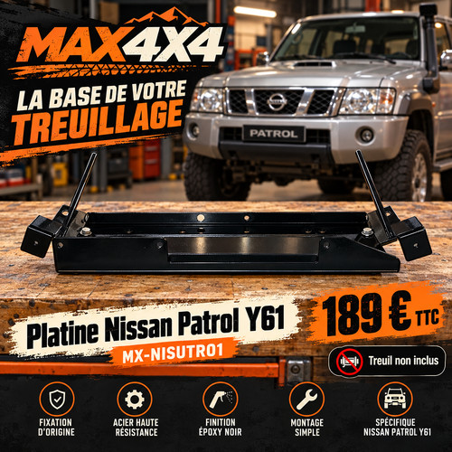 Platine support treuil - platine,