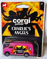 1978 CORGI JUNIORS DIECAST CAR on CARD / CHARLIES ANGELS CHEVY VAN / TV SERIES