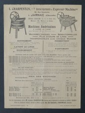 Invoice 19?? EXPRESS WASHING MACHINE CARPENTON JARNAC illustrated 97