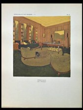 JACQUES-EMILE RUHLMANN, BUREAU SALON - 1929 - POCHOIR, ART DECO