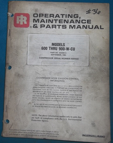 Ingersoll rand manuels pièces - manuels,