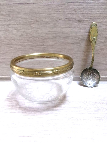 Pot verre gravé bord - verre,