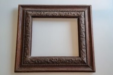 Antique 18th Century Carved Wood Frame. Antique Wooden Picture Frame Carved 