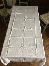 nappe ancienne lin jacquard