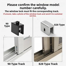 Serrure de porte coulissante en alliage d'aluminium pour rails de fenêtre type