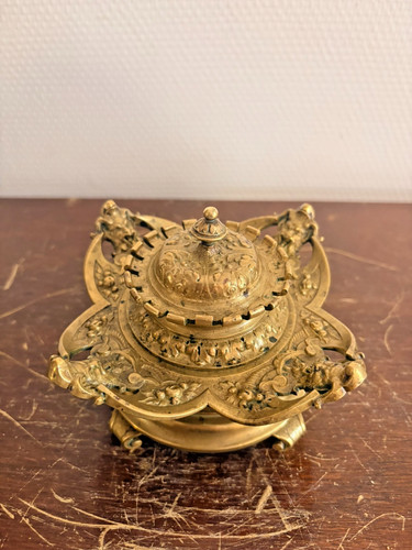 Ancien encrier bureau godet - encrier,