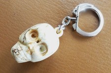 Ancien porte clé Tête de Mort Squelette humain ossement mort...